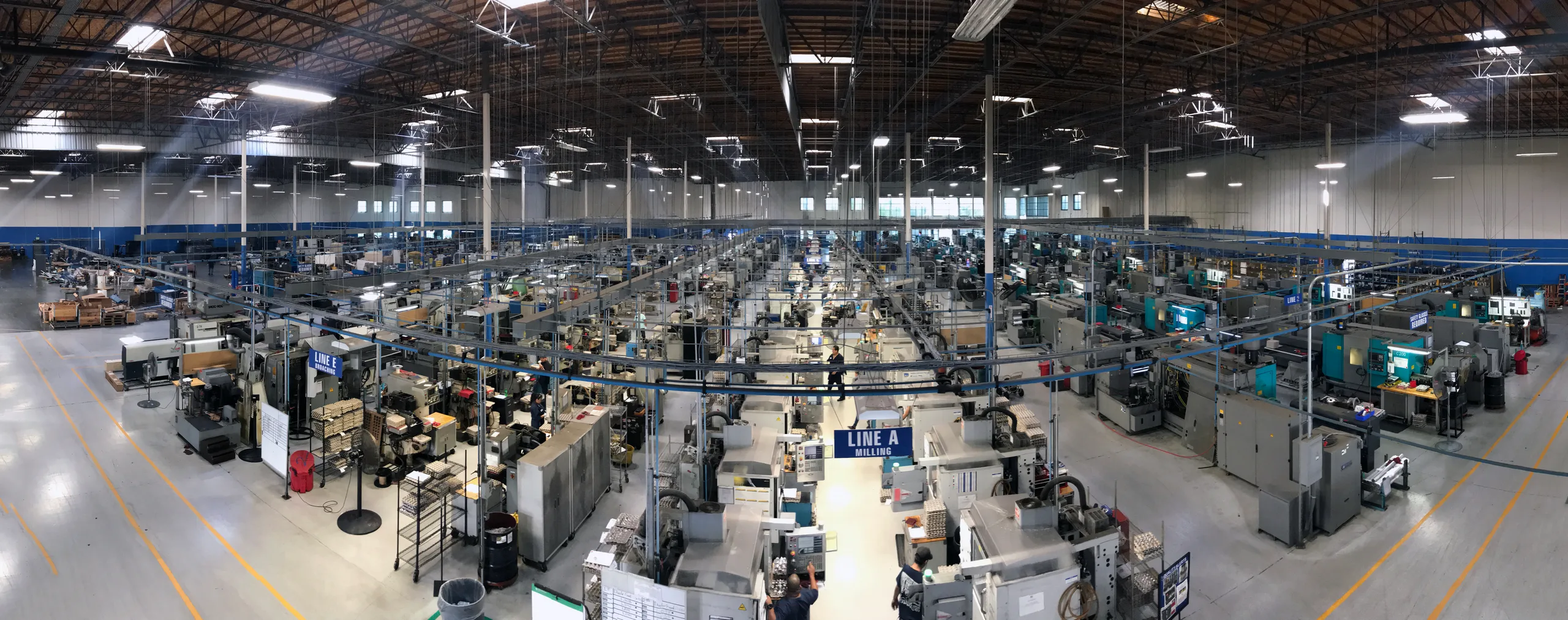 The 120,000 sq ft CNC machining floor in Torrance, California